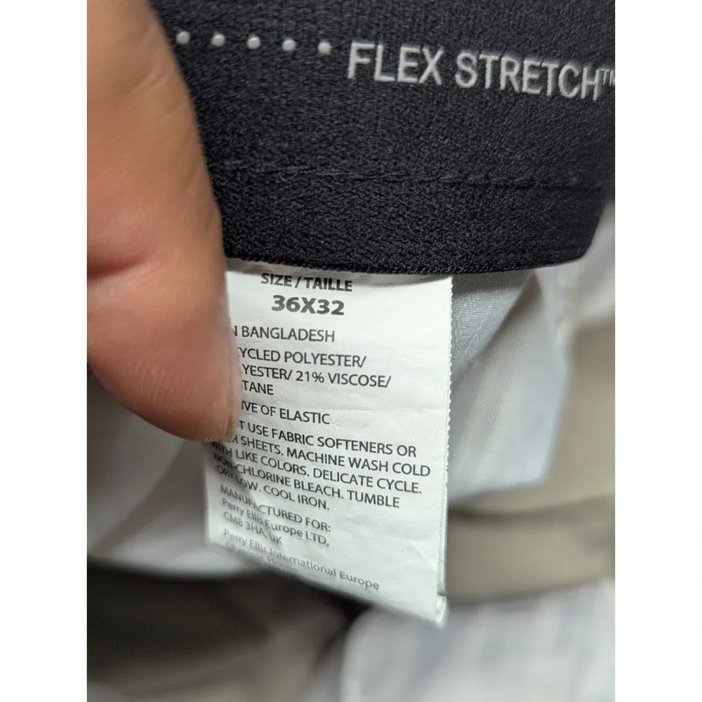 Perry Ellis Portfolio Folio-Flex Pants 36 X 32 Antelope - Modern Fit